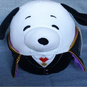 Vampire Snoopy Squishmallow - Black and White